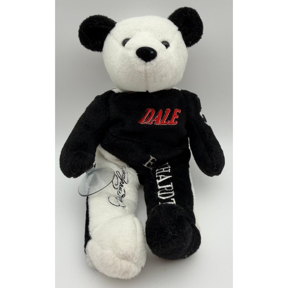 Salvinos Bammers Dale Earnhardt NASCAR‎ Plush Panda Bear Black White E058